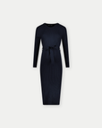 Dress Knit Belt long Sleeves | Navy Blue