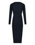 Dress Knit Belt long Sleeves | Navy Blue