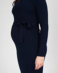 Dress Knit Belt long Sleeves | Navy Blue