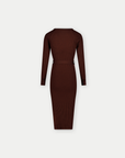 Dress Knit Belt long Sleeves | Brown