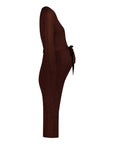 Dress Knit Belt long Sleeves | Brown