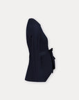 Shirt Knit Belt Long Sleeves | Navy Blue