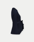 Shirt Knit Belt Long Sleeves | Navy Blue