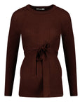 Shirt Knit Belt Long Sleeves | Brown