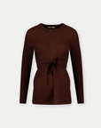Shirt Knit Belt Long Sleeves | Brown