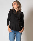 Shirt l.sl Nursing Ecovero | Black