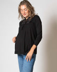 Shirt l.sl Nursing Ecovero | Black