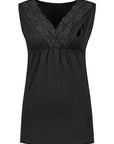 Top Nursing Tencel Lace | Black