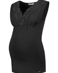 Top Nursing Tencel Lace | Black