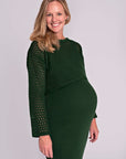 Dress Twinset + Cropped Sweater | Green