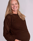 Dress Twinset + Cropped Sweater | Brown