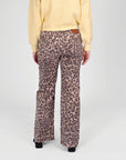Jeans Julia Sustainable 32" Wide leg | AOP Taupe Animal