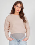 Knit Cropped | Sand