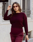 Knit Cropped | Burgundy