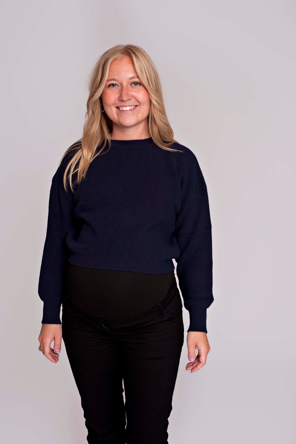 Knit Cropped | Navy