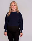 Knit Cropped | Navy