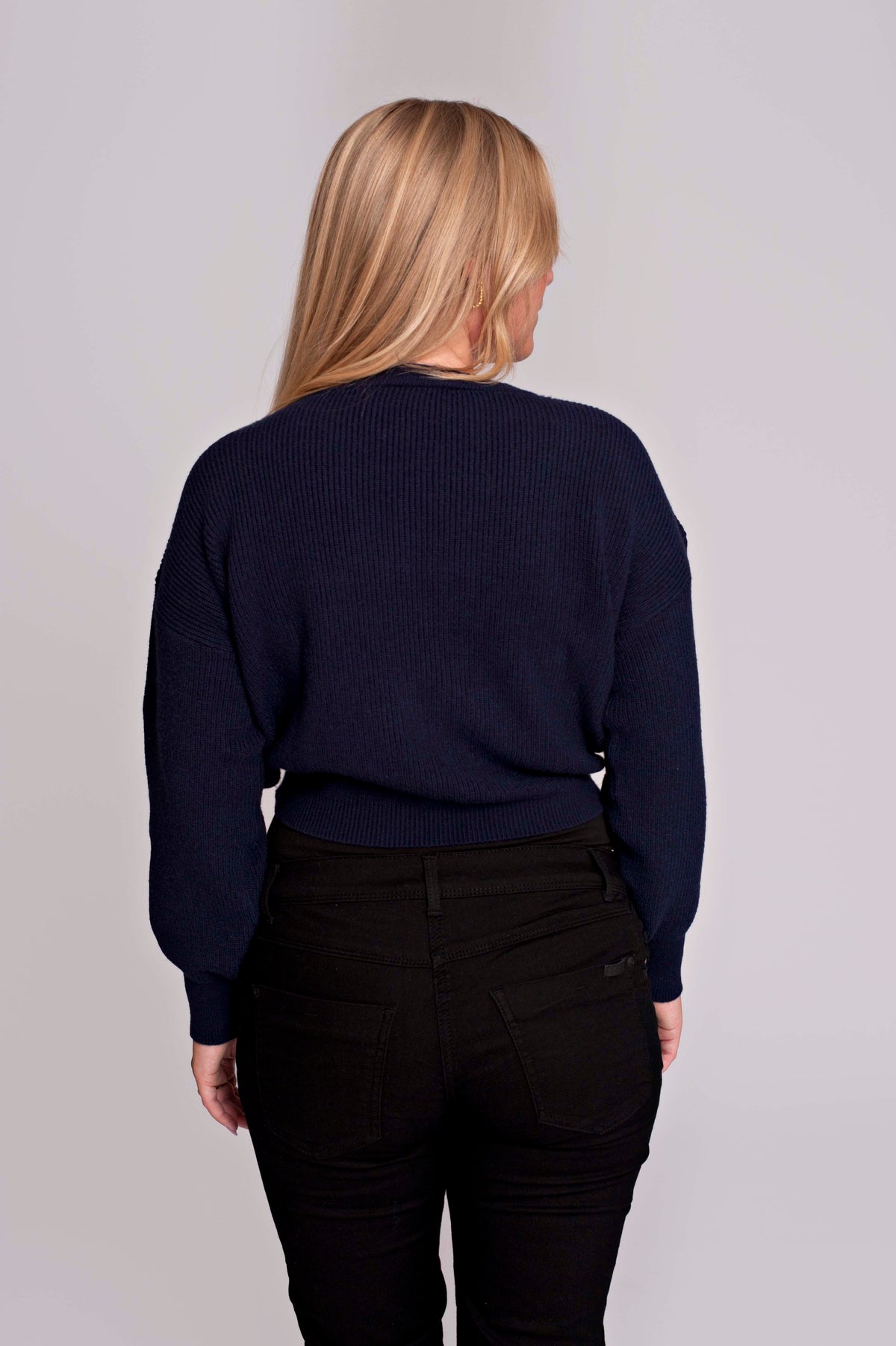 Knit Cropped | Navy