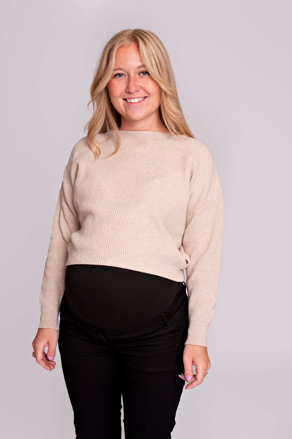 Knit Cropped | Sand