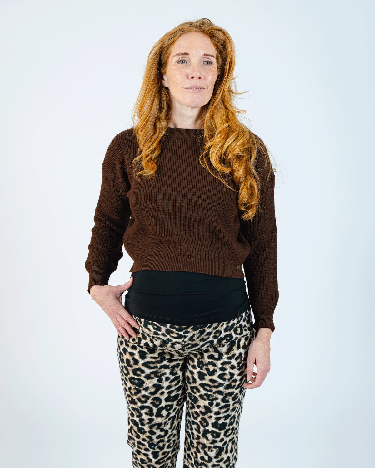 Knit Cropped | Brown