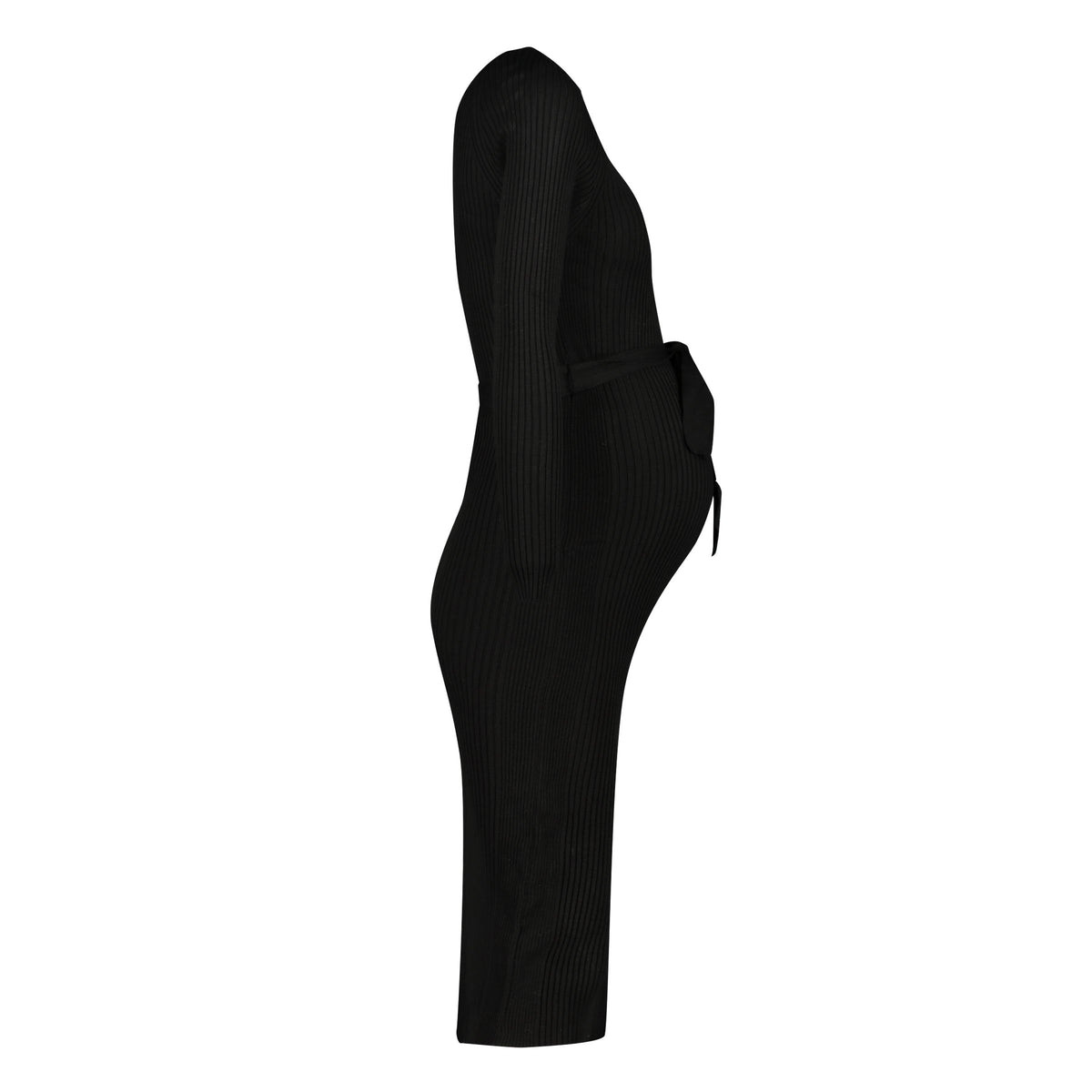 Dress Knit Belt long Sleeves | Black