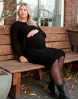 Dress Knit Belt Long Sleeves | Black