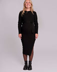 Dress Knit Belt long Sleeves | Black