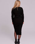 Dress Knit Belt Long Sleeves | Black