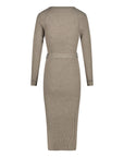 Kleid Strickgürtel Lange Ärmel | Sand