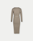 Kleid Strickgürtel Lange Ärmel | Sand