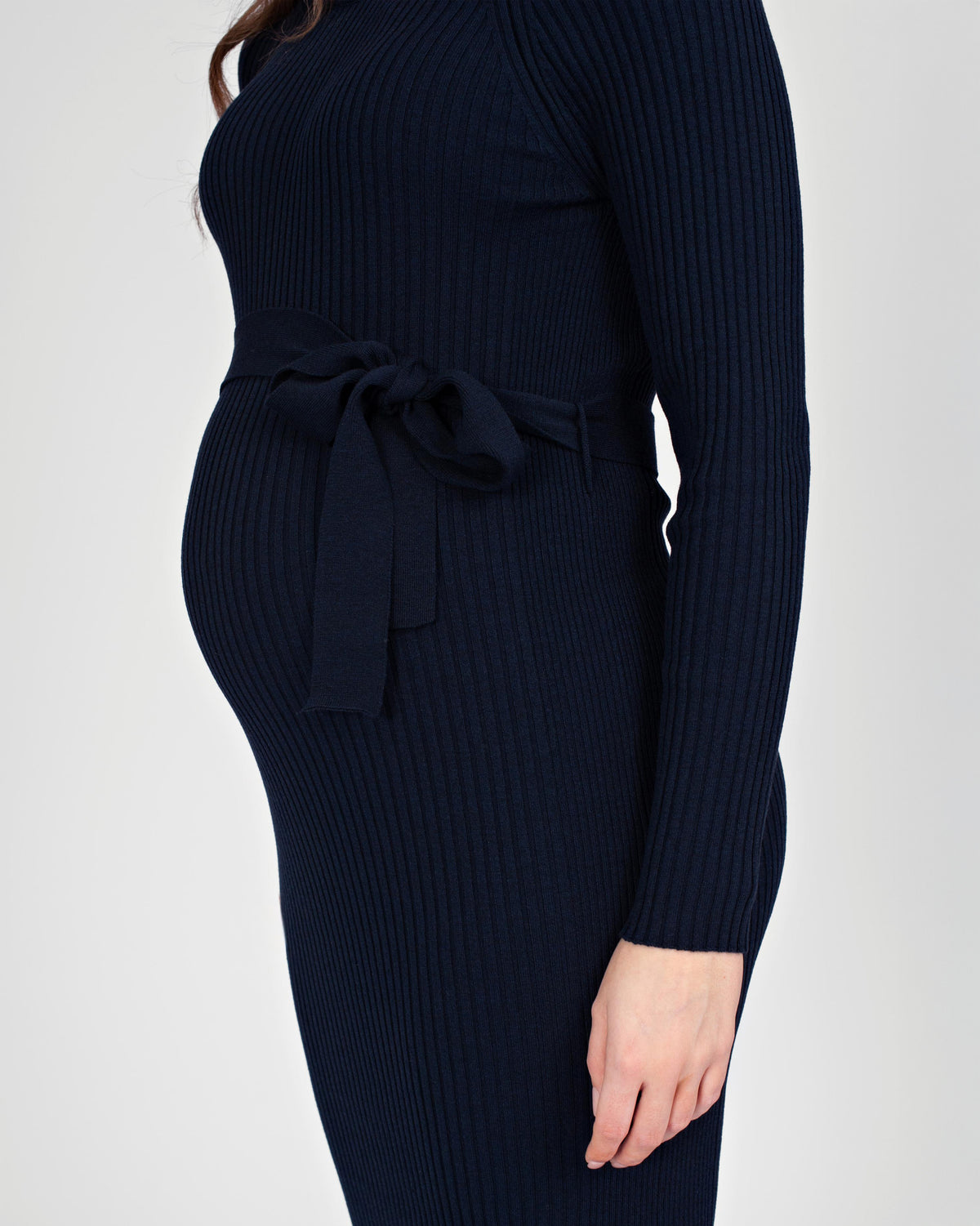 Dress Knit Belt long Sleeves | Navy Blue