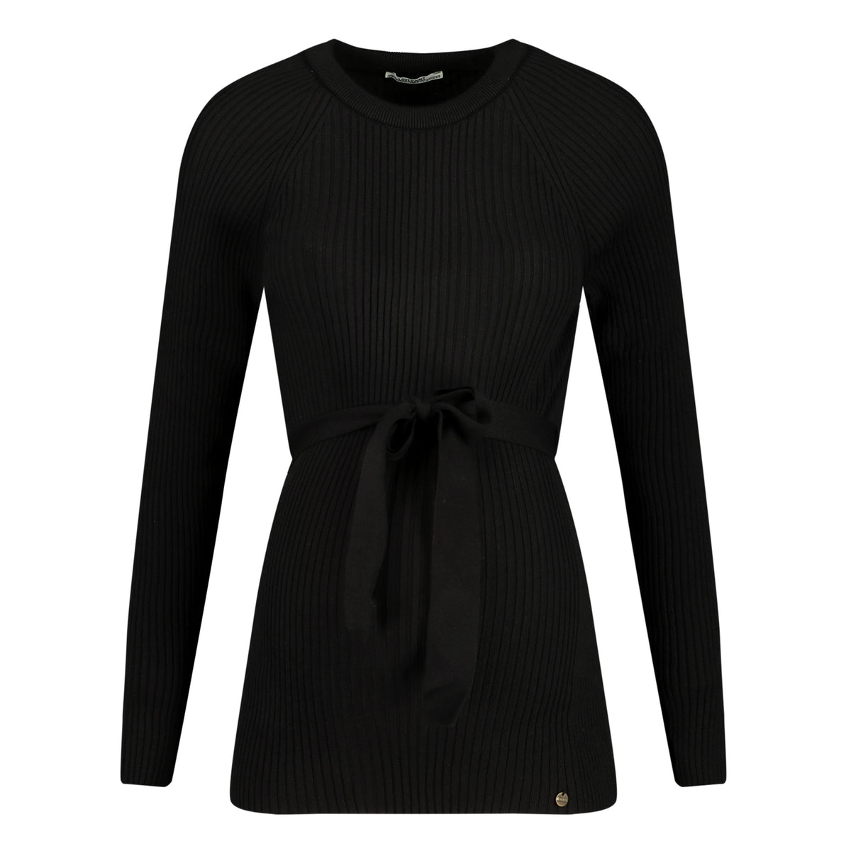 Shirt Knit Belt Long Sleeves | Black