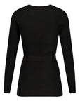 Hemd Strickgürtel Langarm | Schwarz