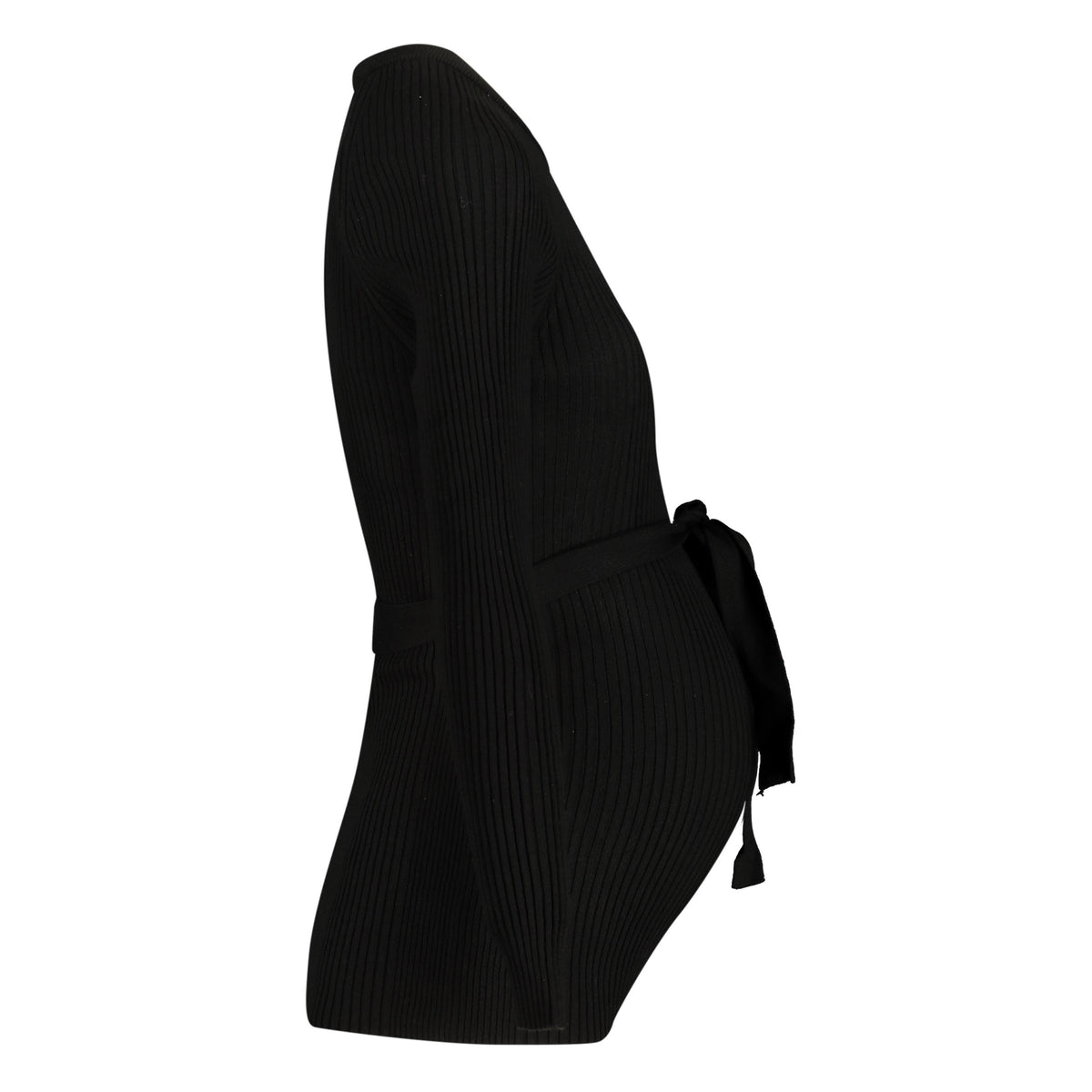 Shirt Knit Belt Long Sleeves | Black