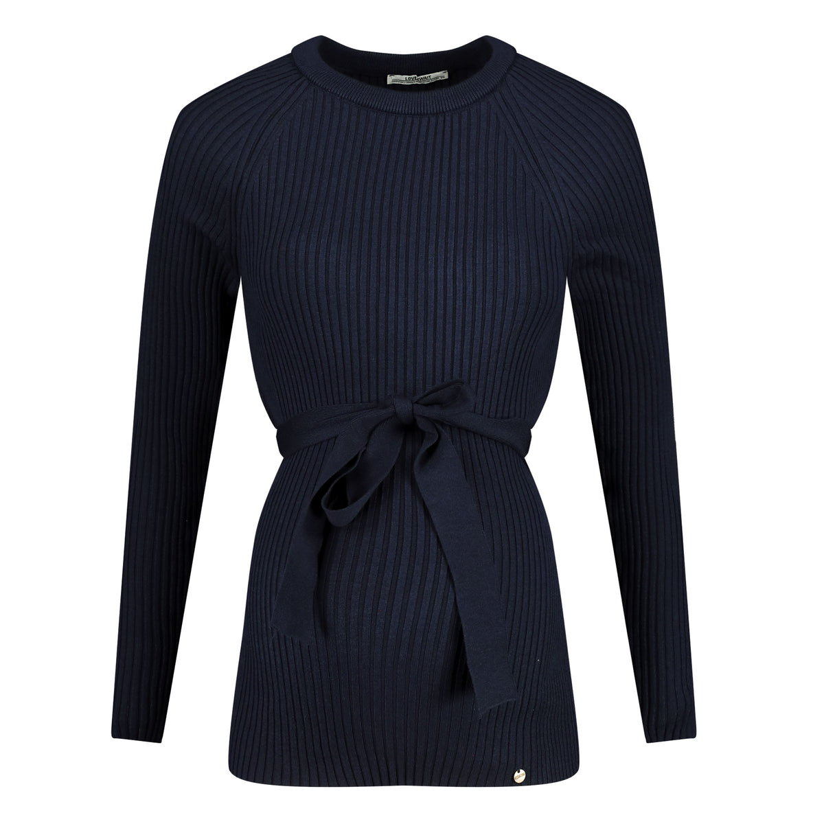 Shirt Knit Belt Long Sleeves | Navy Blue