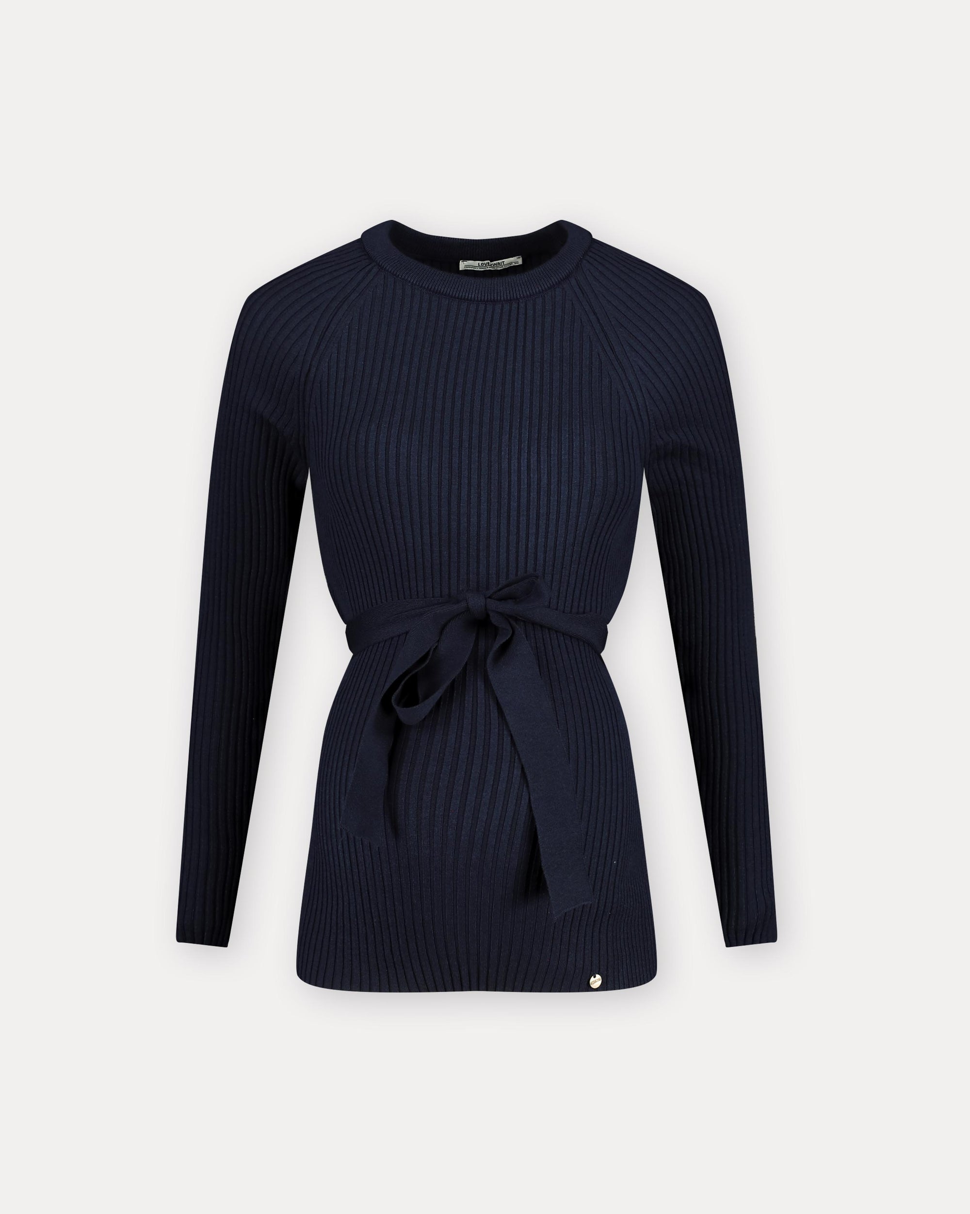 Shirt Knit Belt Long Sleeves | Navy Blue