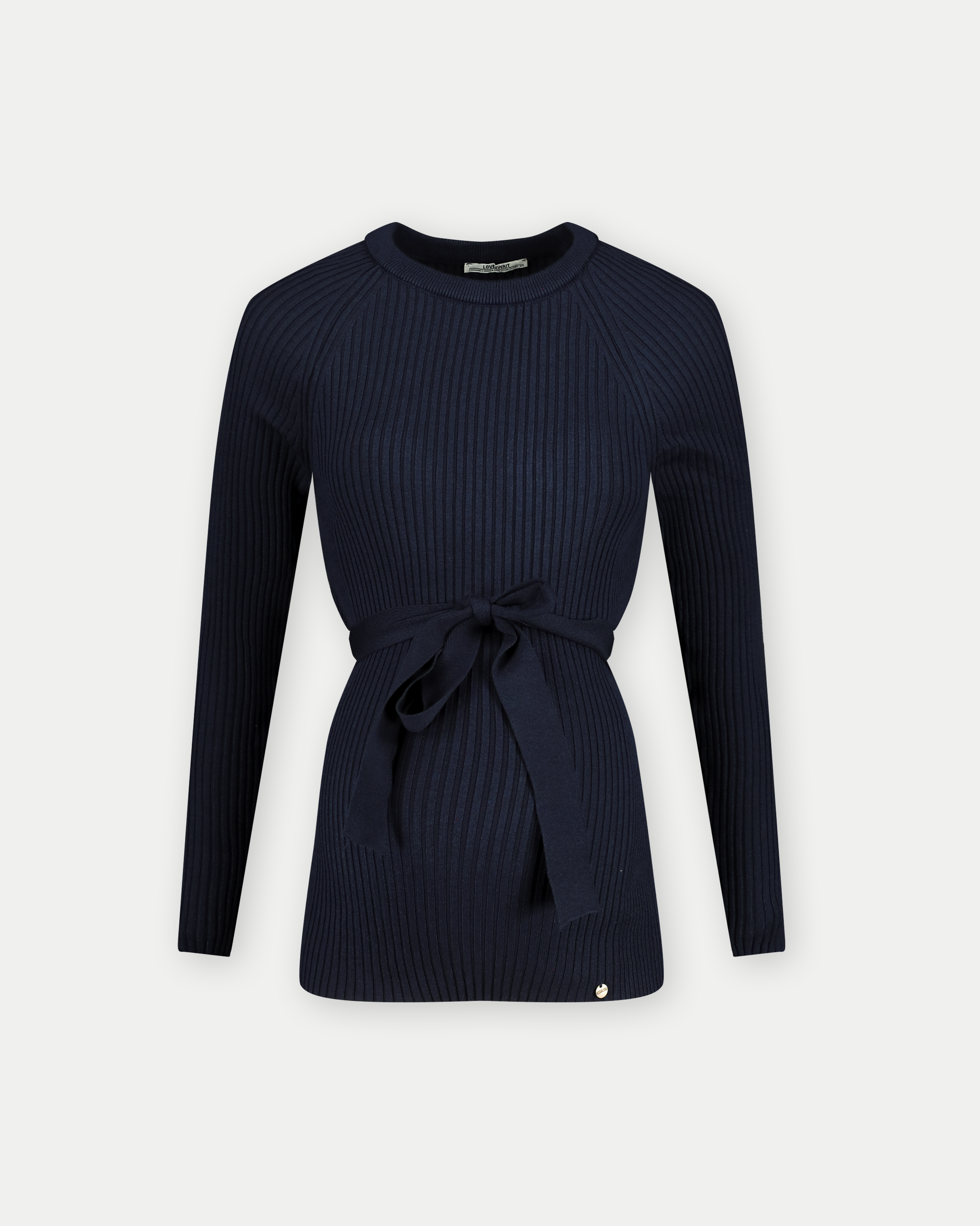 Shirt Knit Belt Long Sleeves | Navy Blue