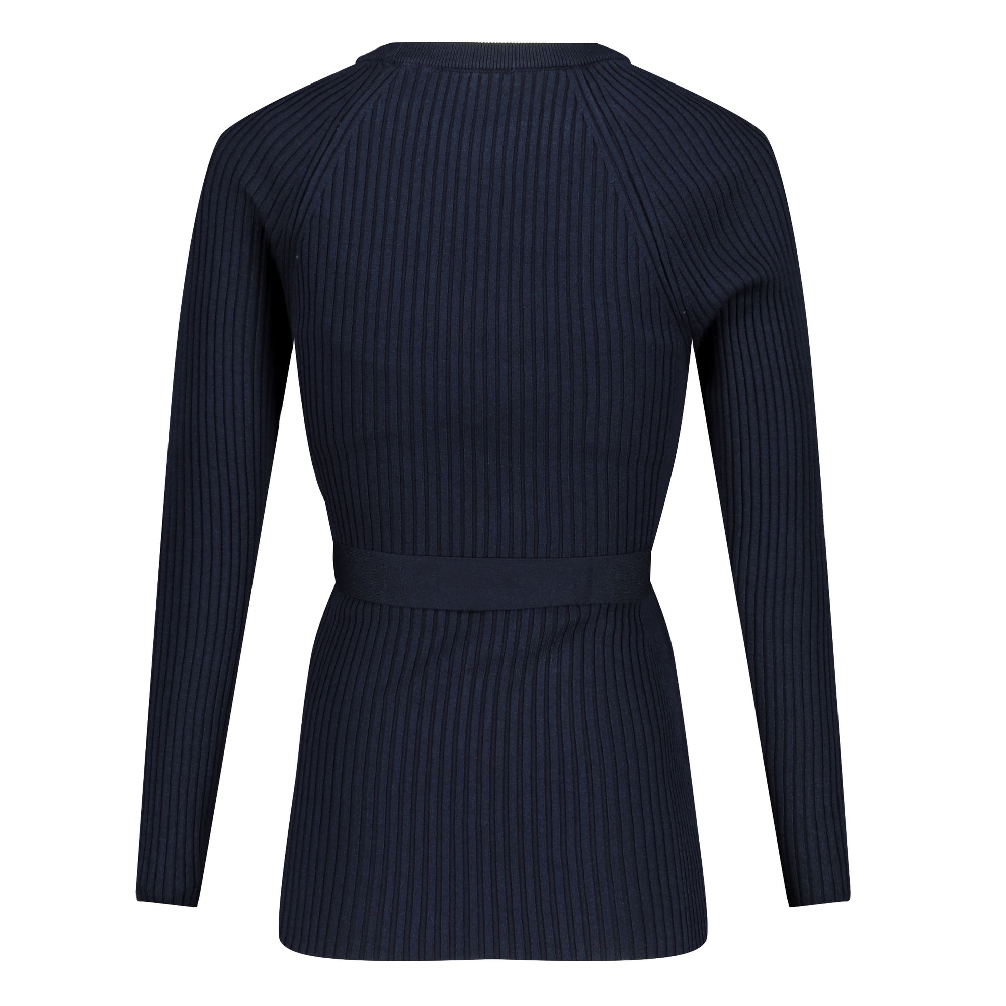 Shirt Knit Belt Long Sleeves | Navy Blue