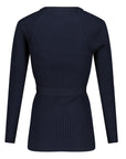 Shirt Knit Belt Long Sleeves | Navy Blue