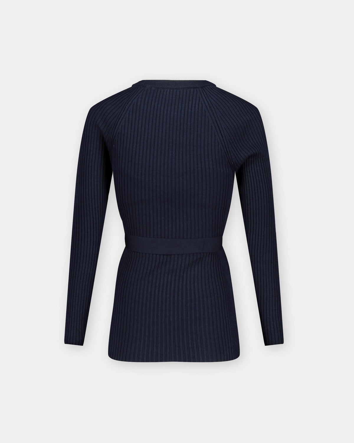 Shirt Knit Belt Long Sleeves | Navy Blue