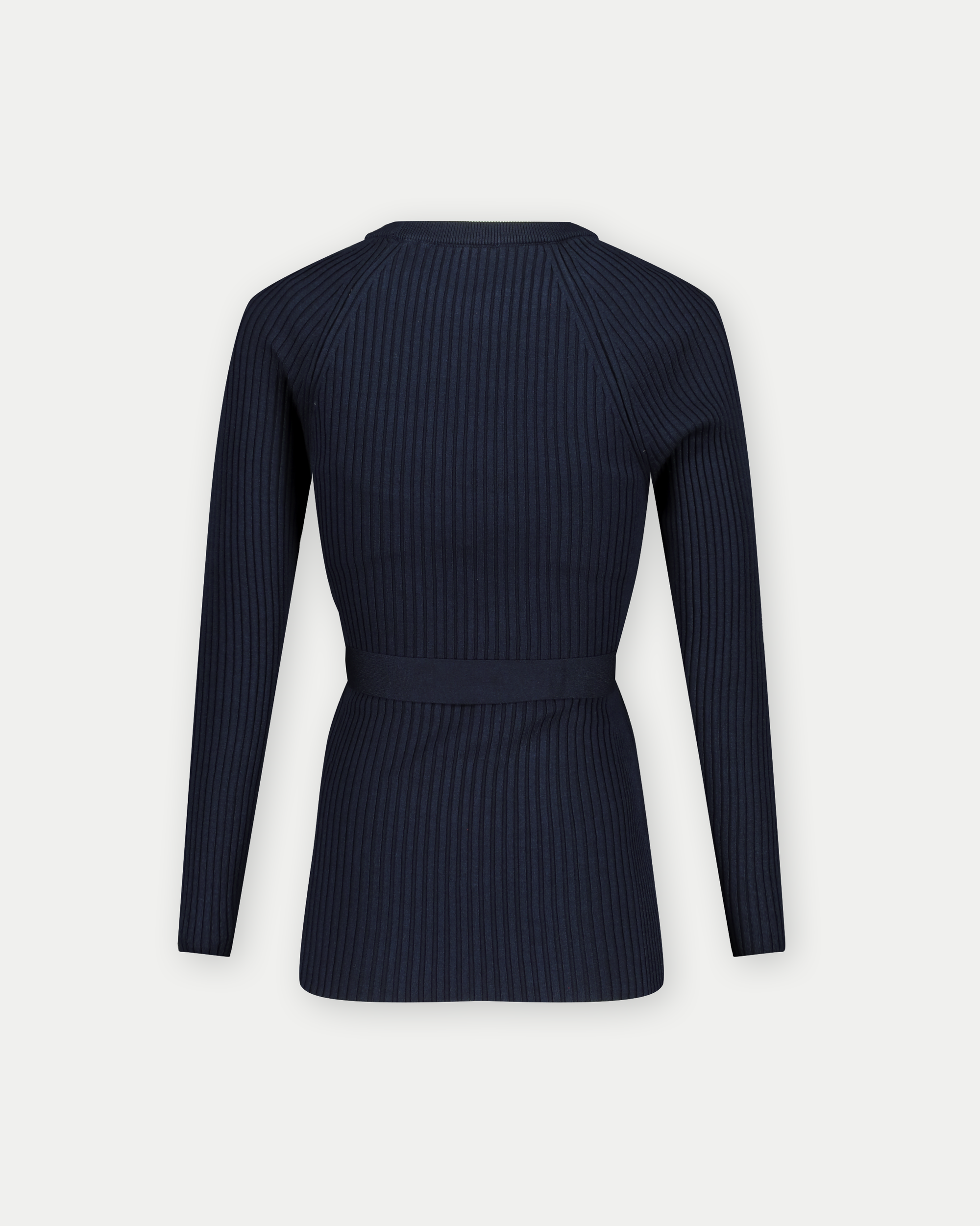 Shirt Knit Belt Long Sleeves | Navy Blue