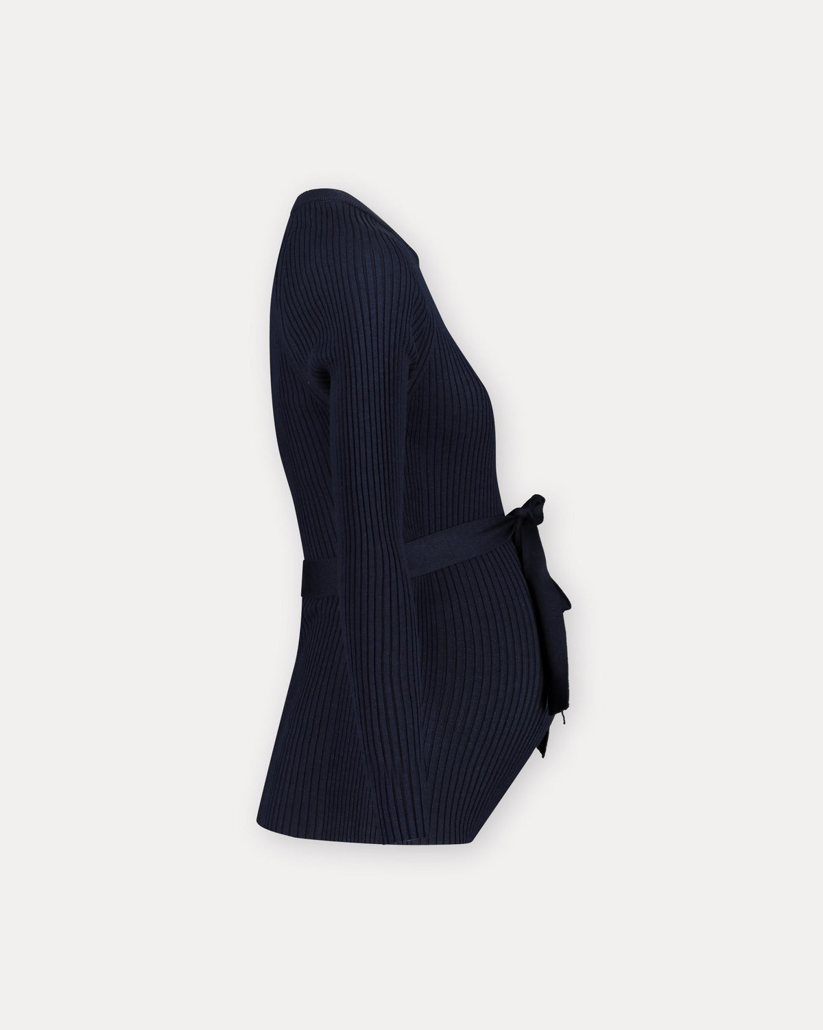 Shirt Knit Belt Long Sleeves | Navy Blue