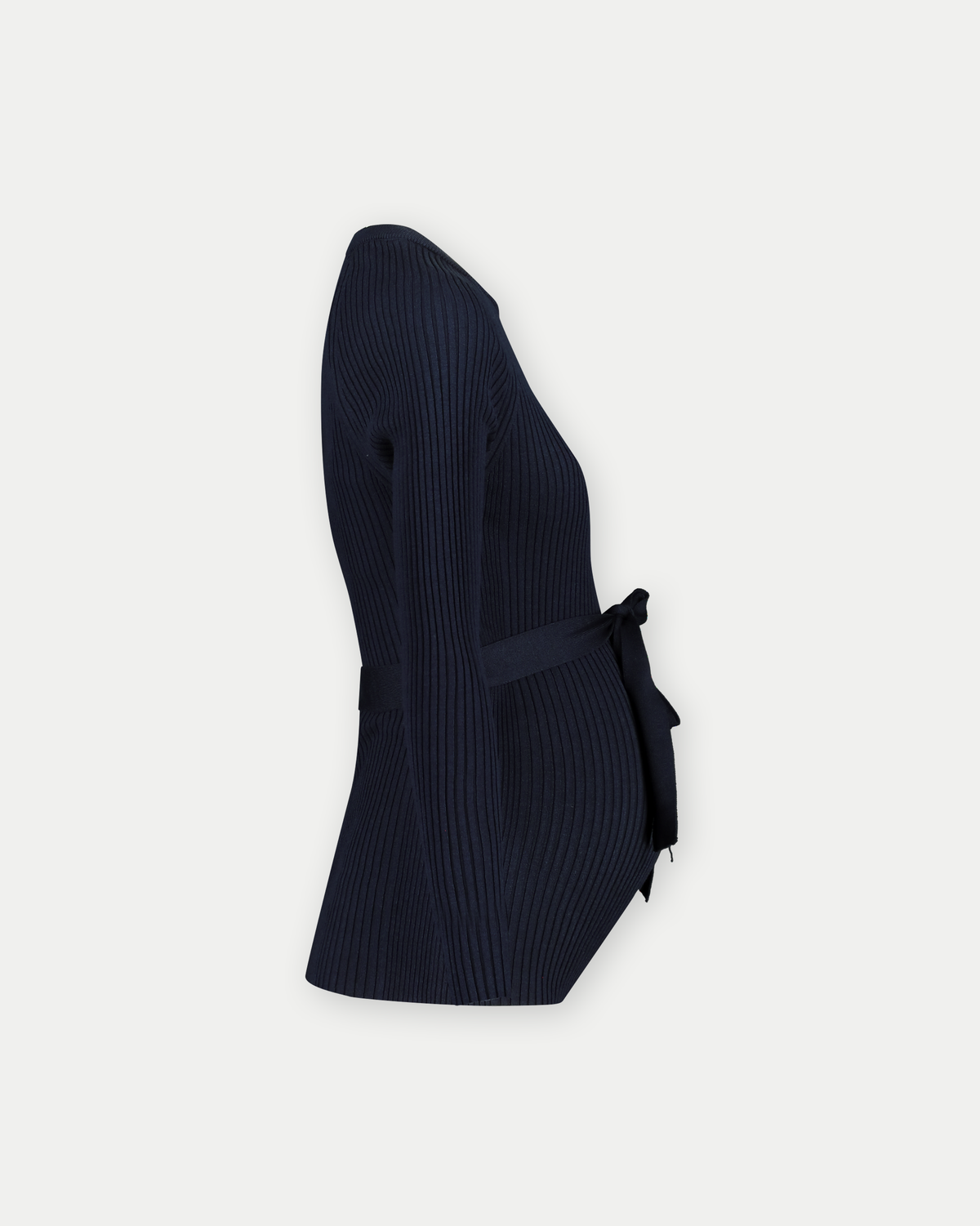 Shirt Knit Belt Long Sleeves | Navy Blue