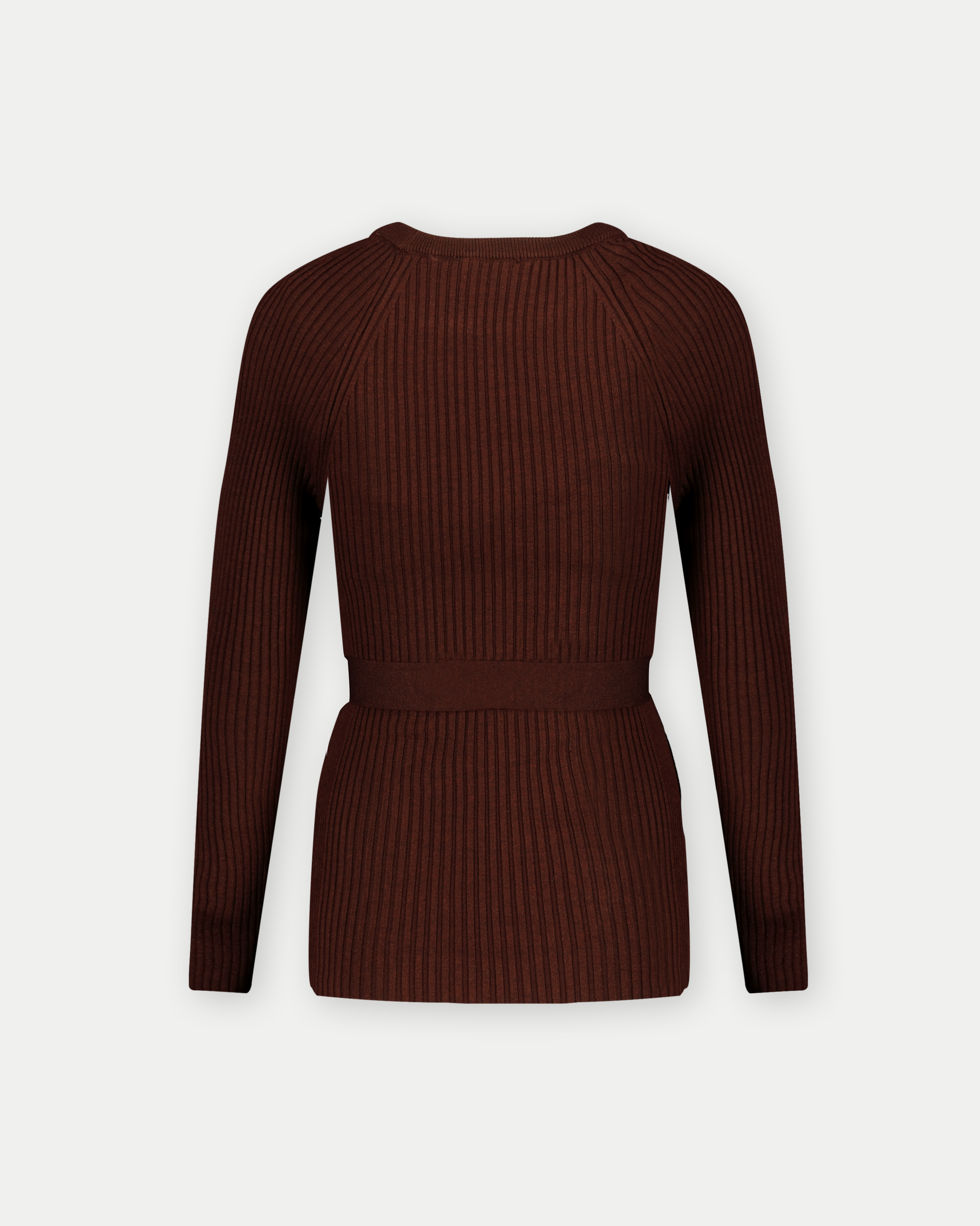Shirt Knit Belt Long Sleeves | Brown