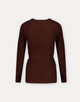 Shirt Knit Belt Long Sleeves | Brown