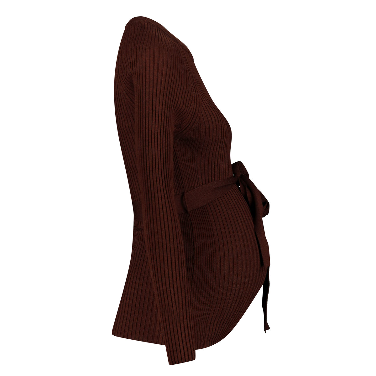 Shirt Knit Belt Long Sleeves | Brown