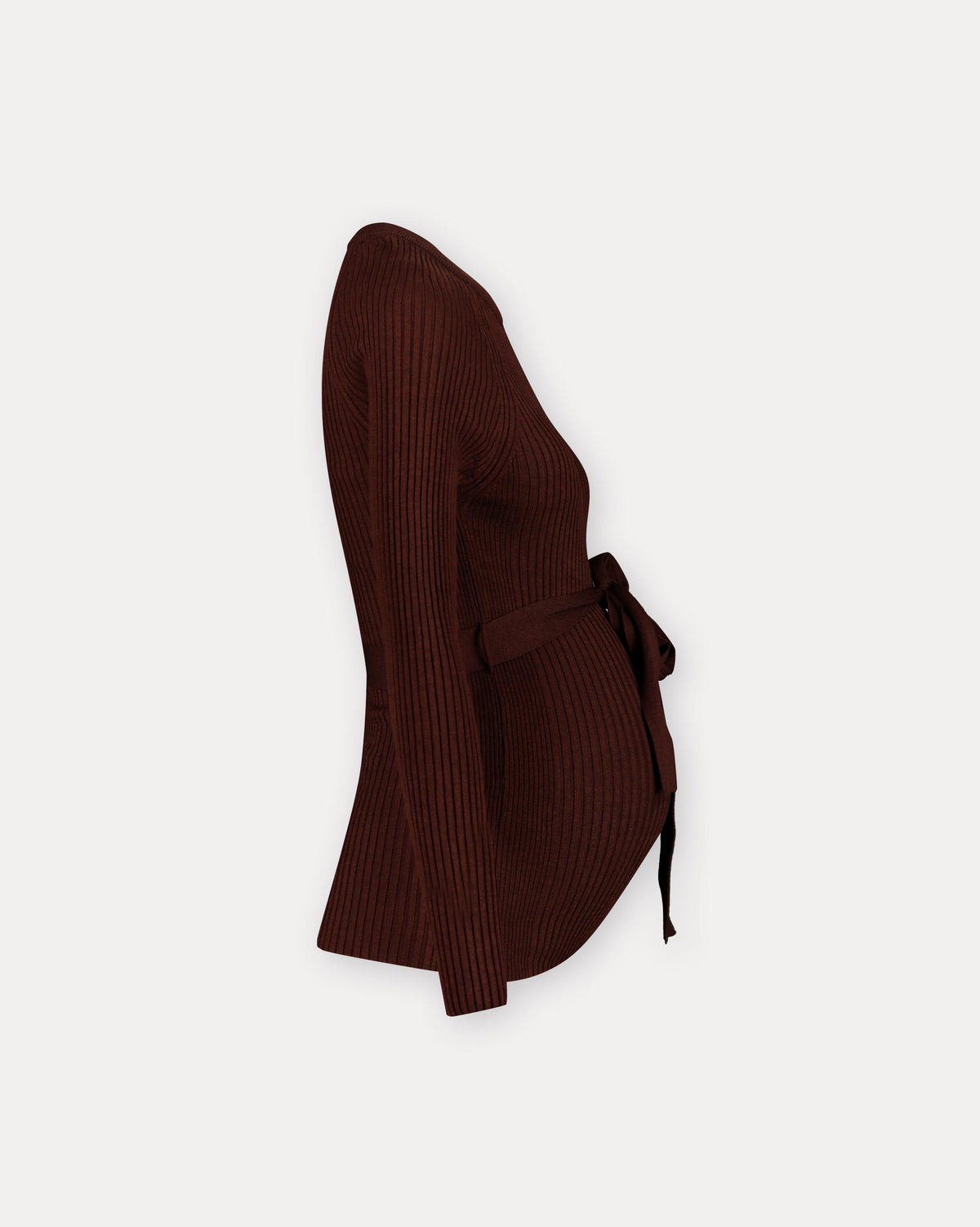Shirt Knit Belt Long Sleeves | Brown