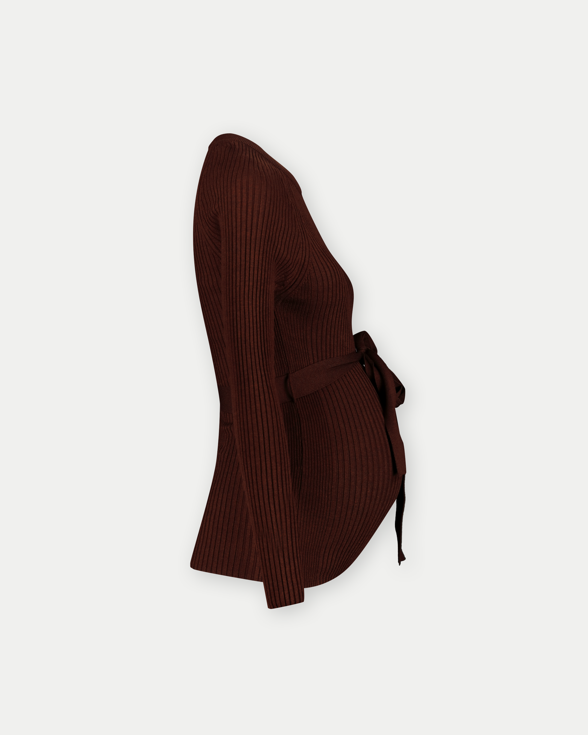 Shirt Knit Belt Long Sleeves | Brown