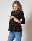 Shirt l.sl Nursing Ecovero | Black