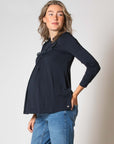 Shirt l.sl. Nursing EcoVero | Navy