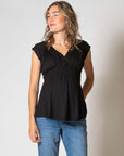 Shirt sh.sl. Nursing EcoVero | Black